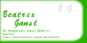 beatrix gansl business card